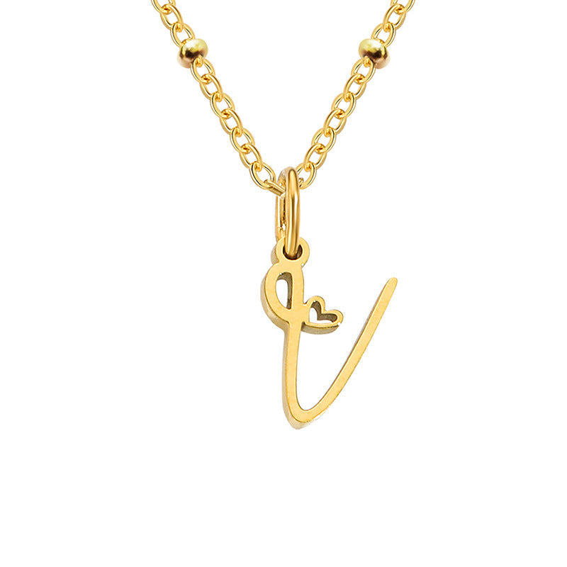 A-Z Personalized 26 Letter Pendant Necklace