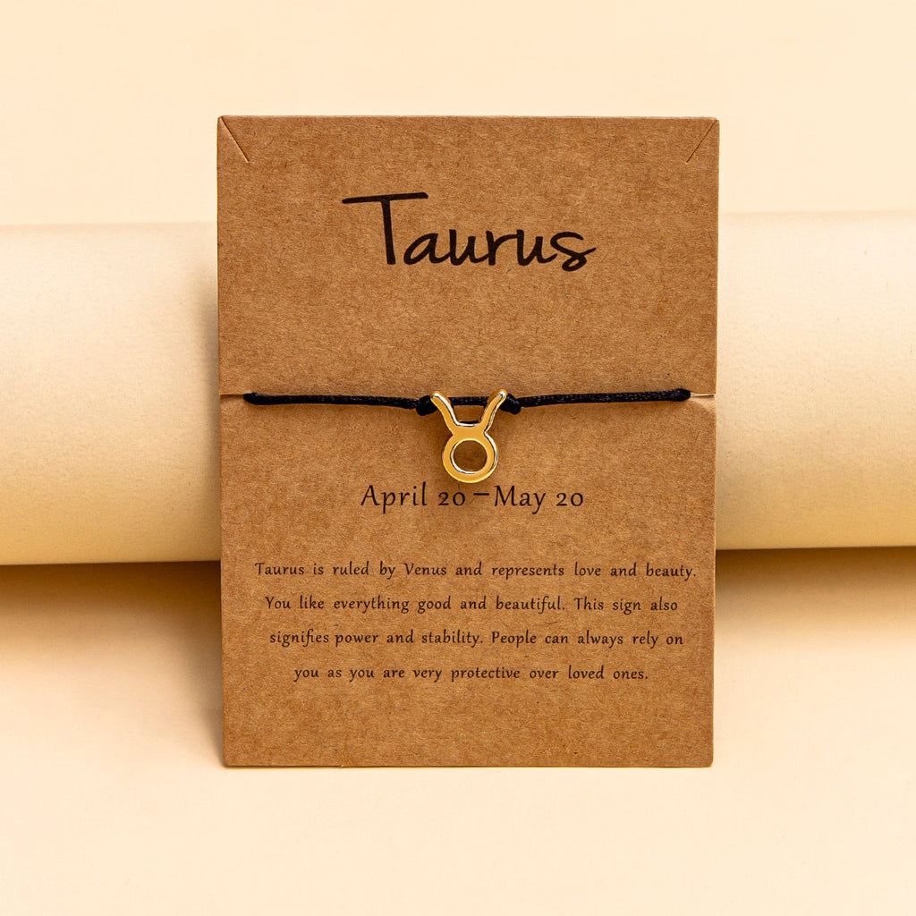 12 Constellation Zodiac Sign Bracelet for Couples