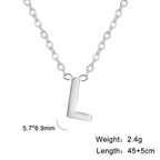 26 English Letter Steel Color Necklace