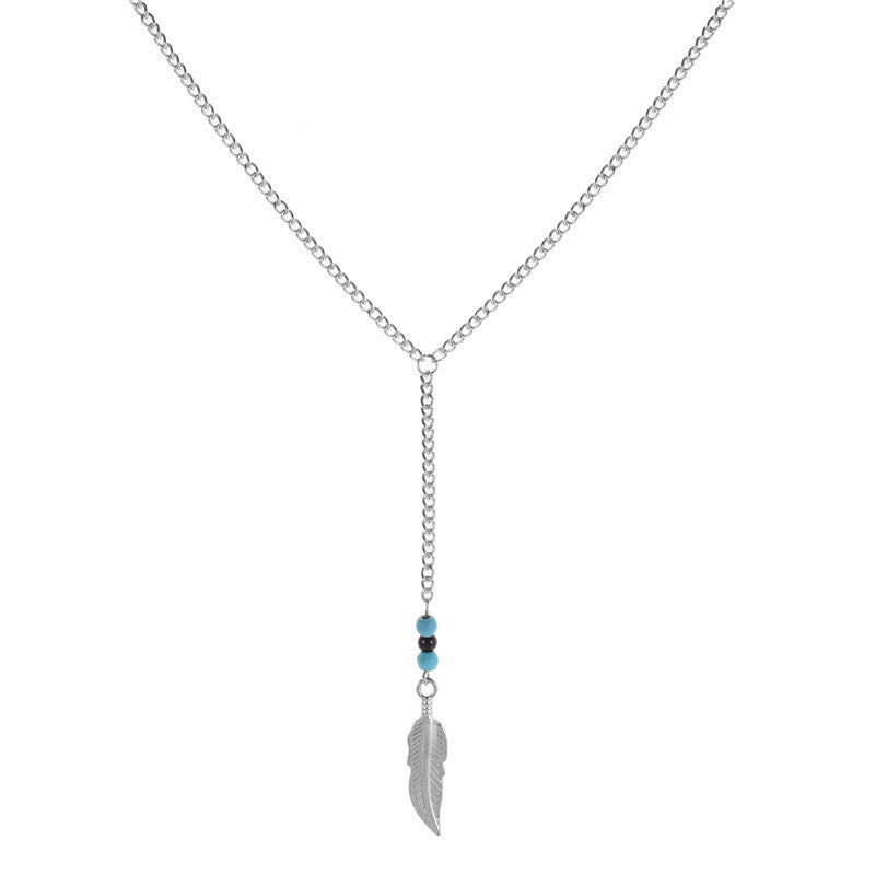 Vintage Beaded Turquoise Crystal Necklace