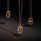 26 Alphabet Coloured Rhinestone Necklace