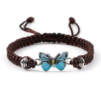 Adjustable Couple Butterfly Buckle Braided Bracelet