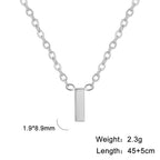 26 English Letter Steel Color Necklace