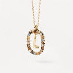 26 Alphabet Coloured Rhinestone Necklace