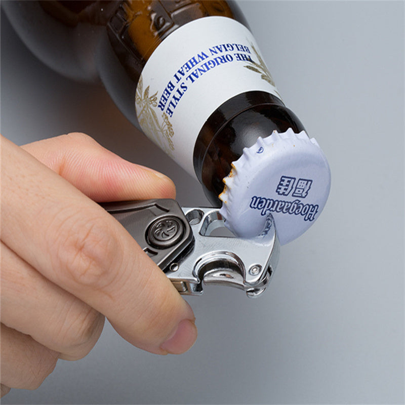 3-in-1 Fidget Spinner Keychain with Pocket Cutter & Bottle Opener
