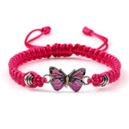 Adjustable Couple Butterfly Buckle Braided Bracelet