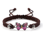 Adjustable Couple Butterfly Buckle Braided Bracelet