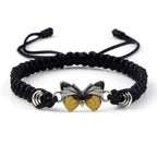 Adjustable Couple Butterfly Buckle Braided Bracelet