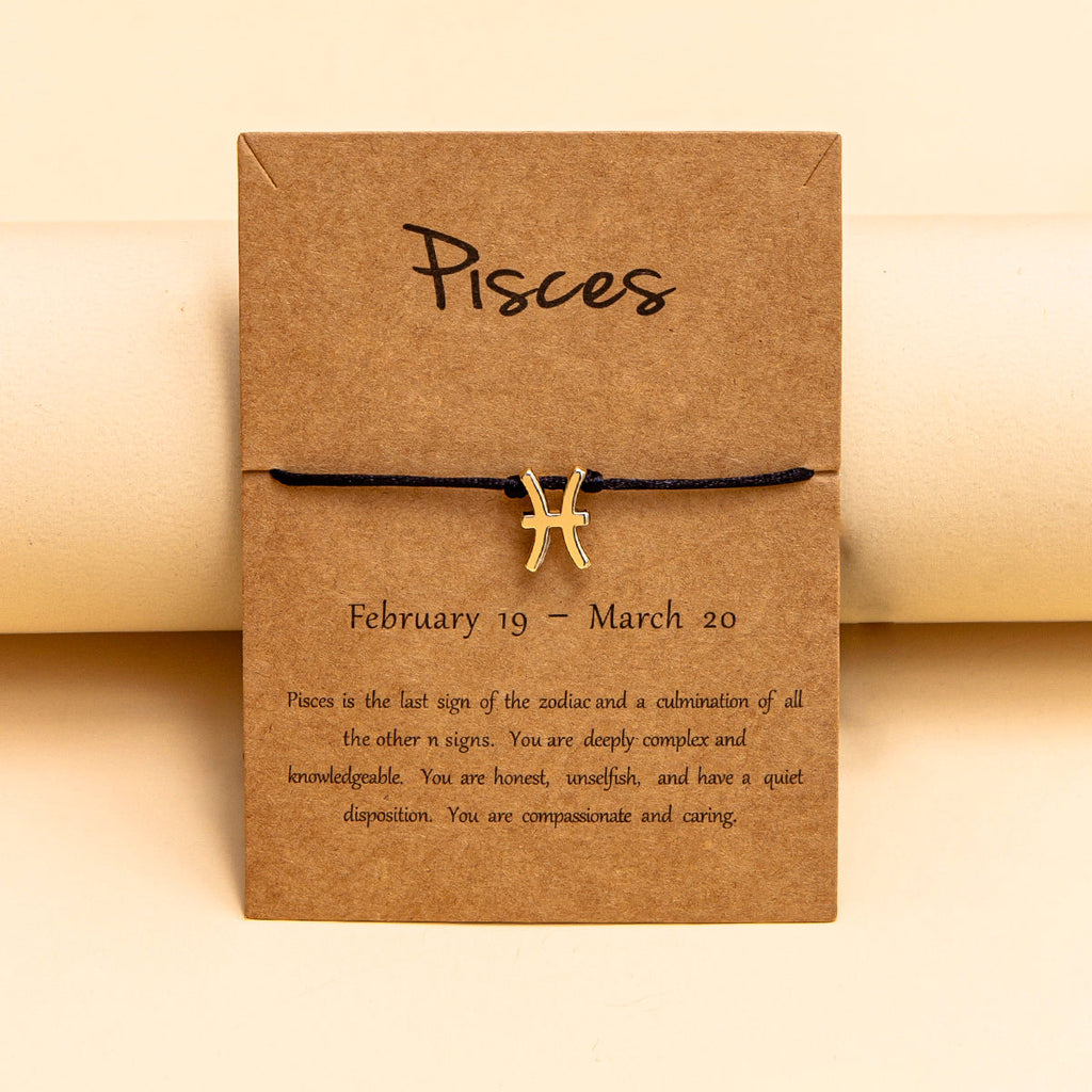 12 Constellation Zodiac Sign Bracelet for Couples