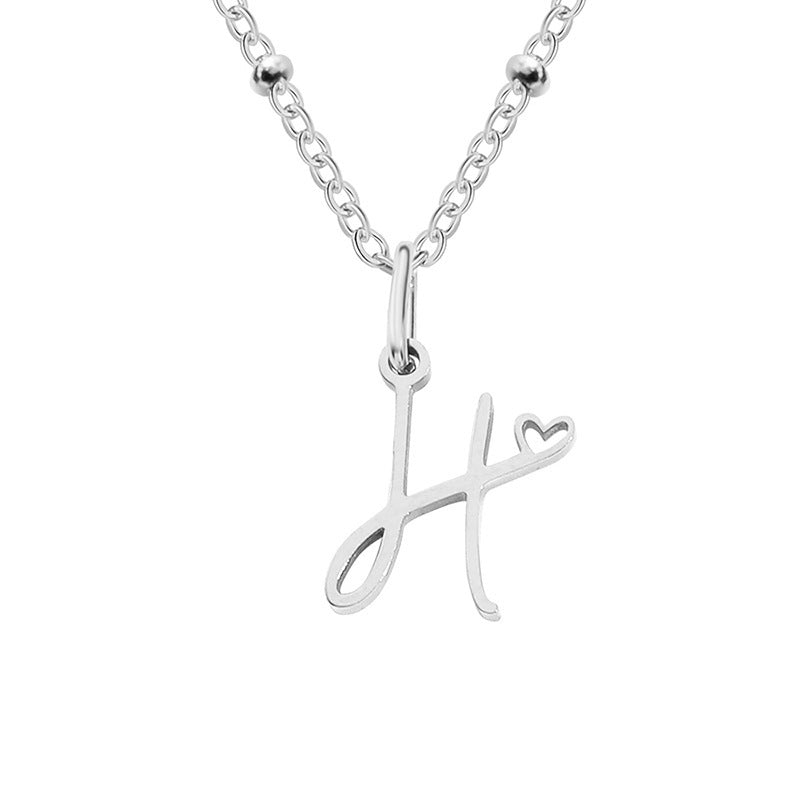 A-Z Personalized 26 Letter Pendant Necklace