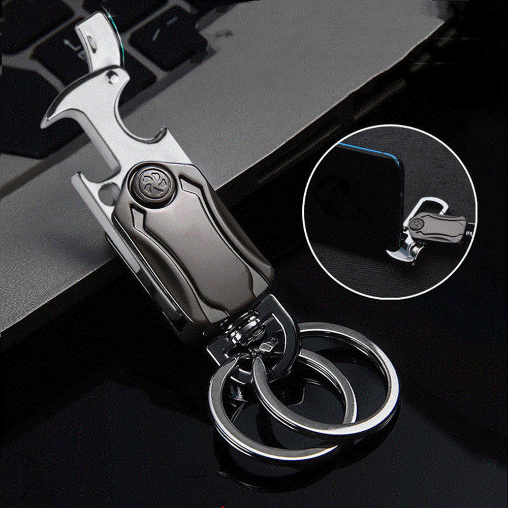 3-in-1 Fidget Spinner Keychain with Pocket Cutter & Bottle Opener
