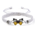 Adjustable Couple Butterfly Buckle Braided Bracelet