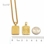 A-Z Alphabet Titanium Steel Letter Pendant Necklace