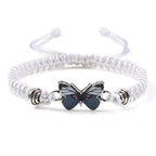 Adjustable Couple Butterfly Buckle Braided Bracelet