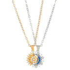 2pcs Sun and Moon Magnetic Couple Necklaces