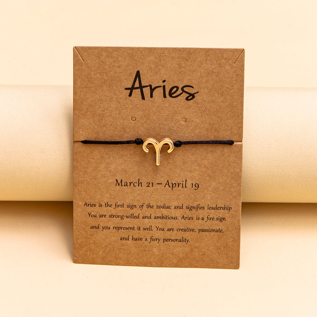 12 Constellation Zodiac Sign Bracelet for Couples