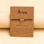 12 Constellation Zodiac Sign Bracelet for Couples