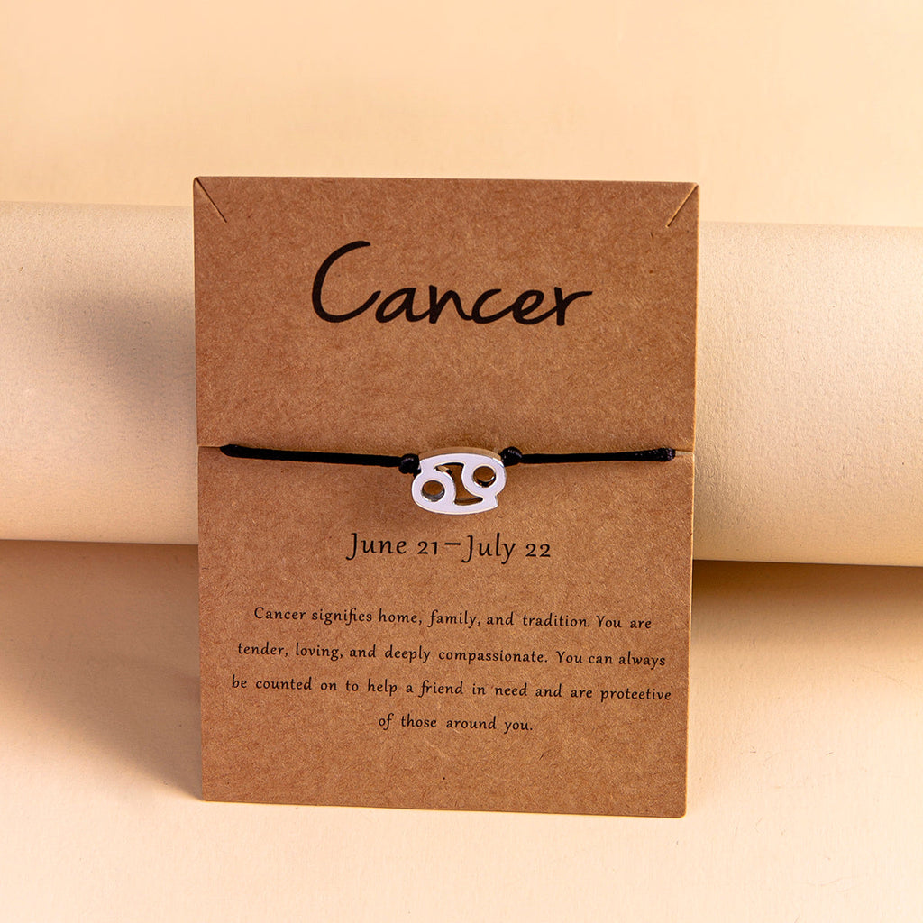 12 Constellation Zodiac Sign Bracelet for Couples