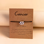 12 Constellation Zodiac Sign Bracelet for Couples
