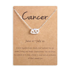 12 Zodiac Sign Constellation Pendant Necklace