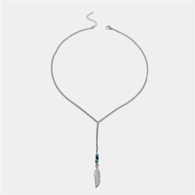 Vintage Beaded Turquoise Crystal Necklace