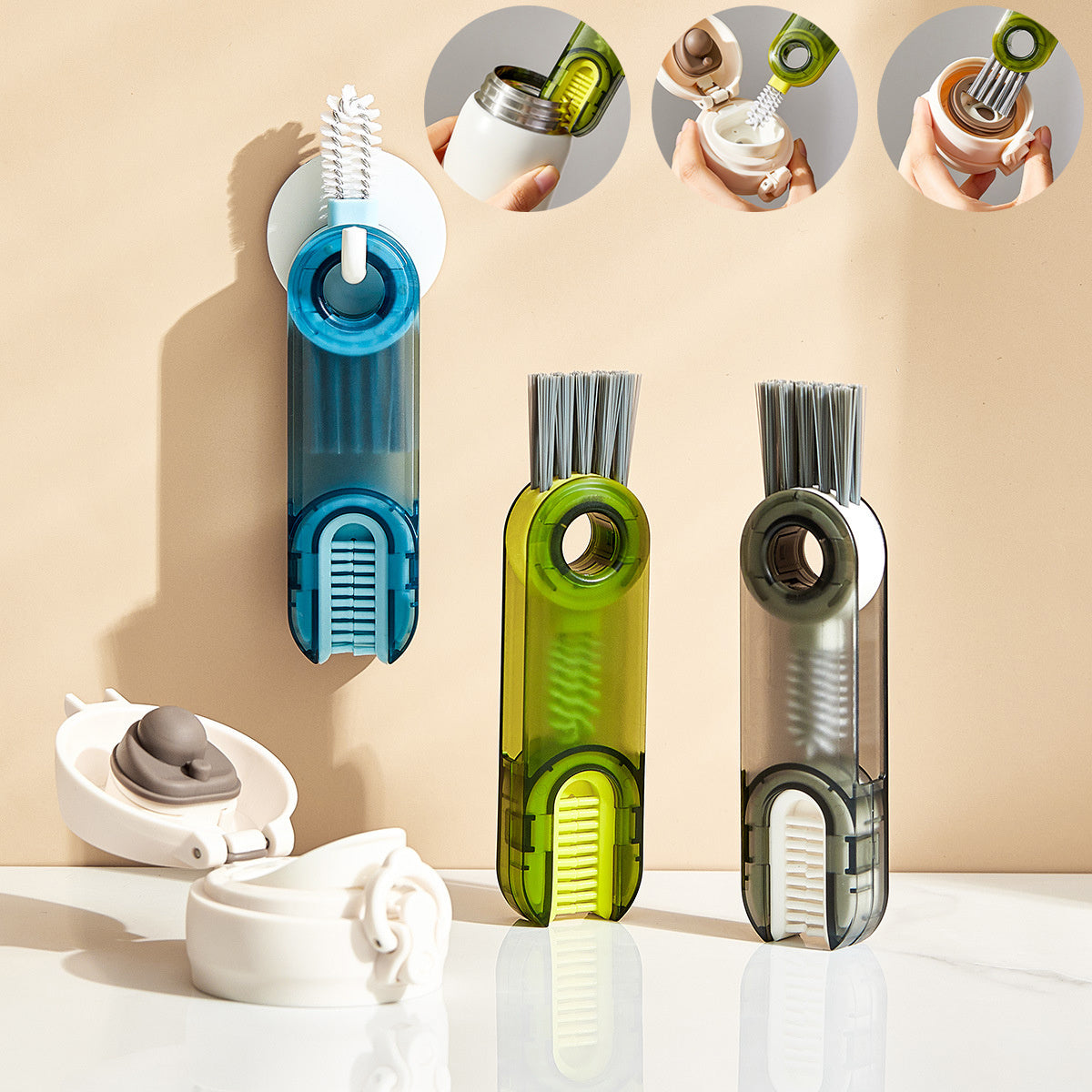3-in-1 Tiny Bottle Cup Cover Brush & Straw Cleaner