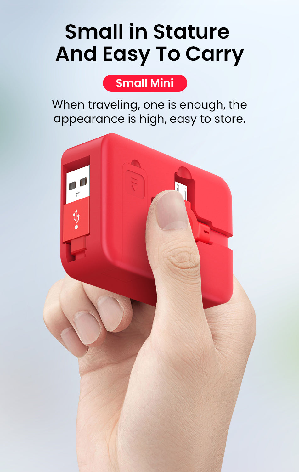 4-in-1 Retractable USB Cable with Phone Stand & Storage Box