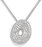 A-Z Zircon Balloon English Letter Necklace, Gold & Silver