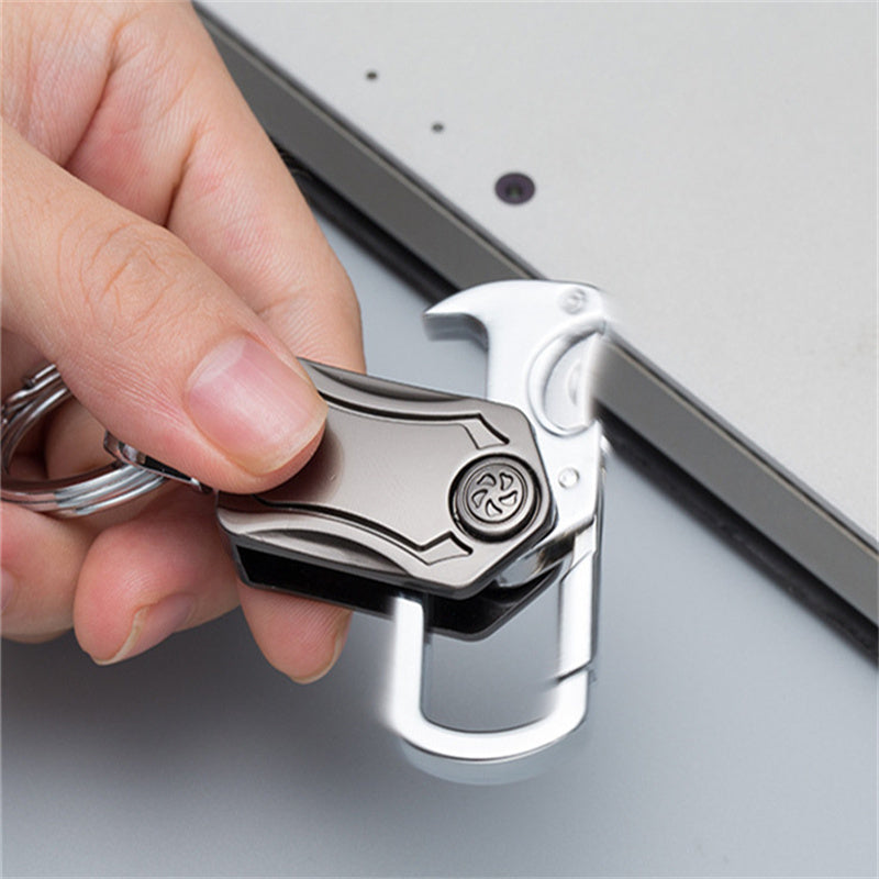 3-in-1 Fidget Spinner Keychain with Pocket Cutter & Bottle Opener