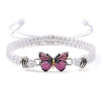 Adjustable Couple Butterfly Buckle Braided Bracelet