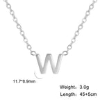 26 English Letter Steel Color Necklace