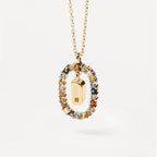 26 Alphabet Coloured Rhinestone Necklace