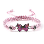 Adjustable Couple Butterfly Buckle Braided Bracelet