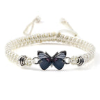 Adjustable Couple Butterfly Buckle Braided Bracelet