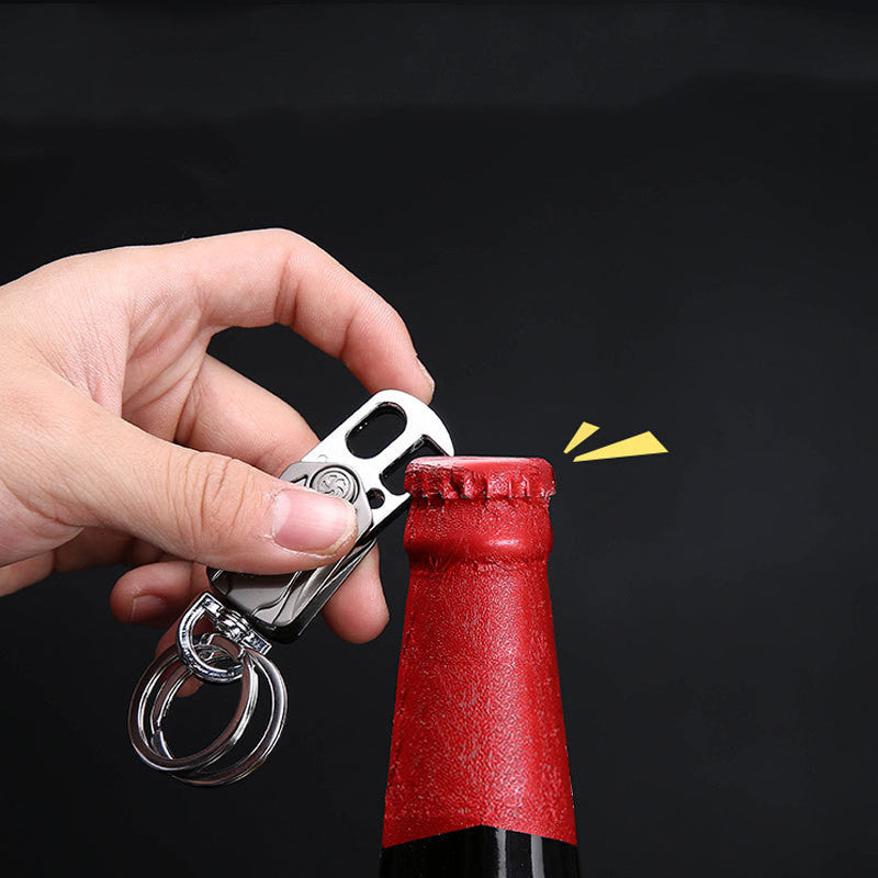 3-in-1 Fidget Spinner Keychain with Pocket Cutter & Bottle Opener