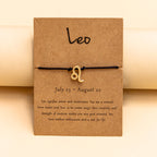 12 Constellation Zodiac Sign Bracelet for Couples