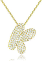 A-Z Zircon Balloon English Letter Necklace, Gold & Silver