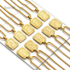A-Z Alphabet Titanium Steel Letter Pendant Necklace