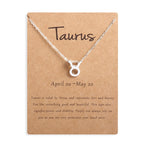 12 Zodiac Sign Constellation Pendant Necklace