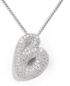 A-Z Zircon Balloon English Letter Necklace, Gold & Silver