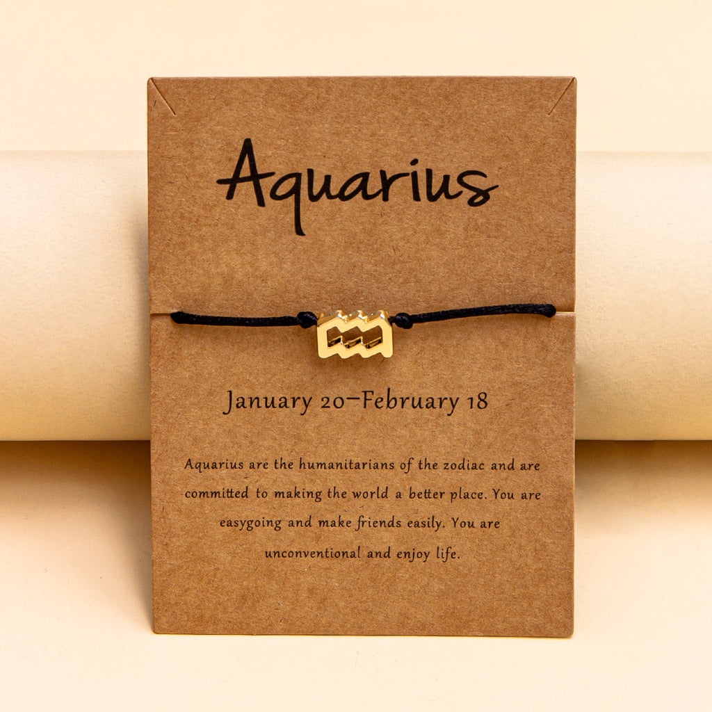 12 Constellation Zodiac Sign Bracelet for Couples