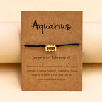 12 Constellation Zodiac Sign Bracelet for Couples