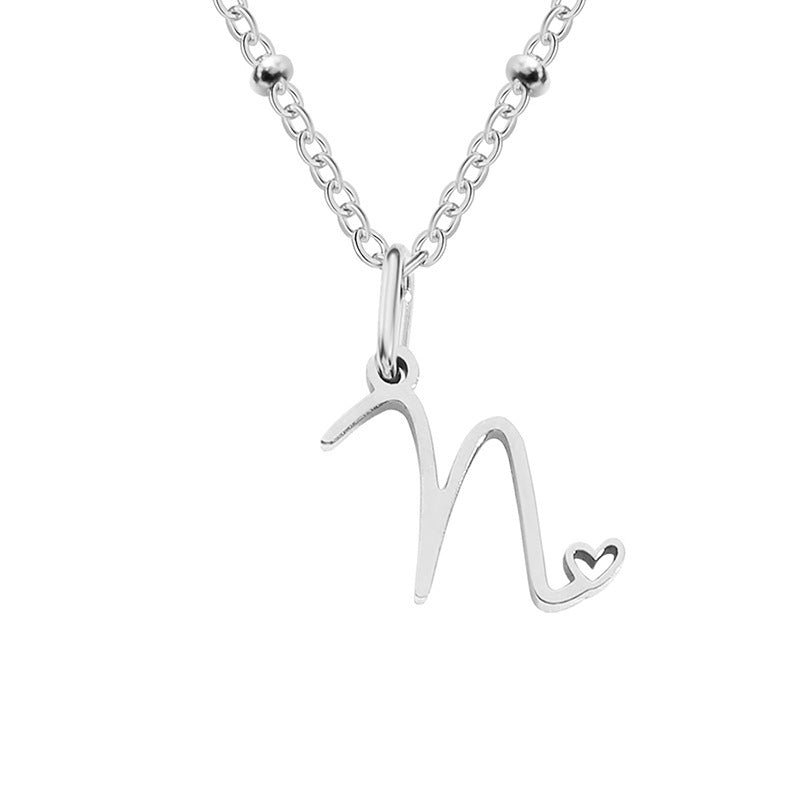 A-Z Personalized 26 Letter Pendant Necklace