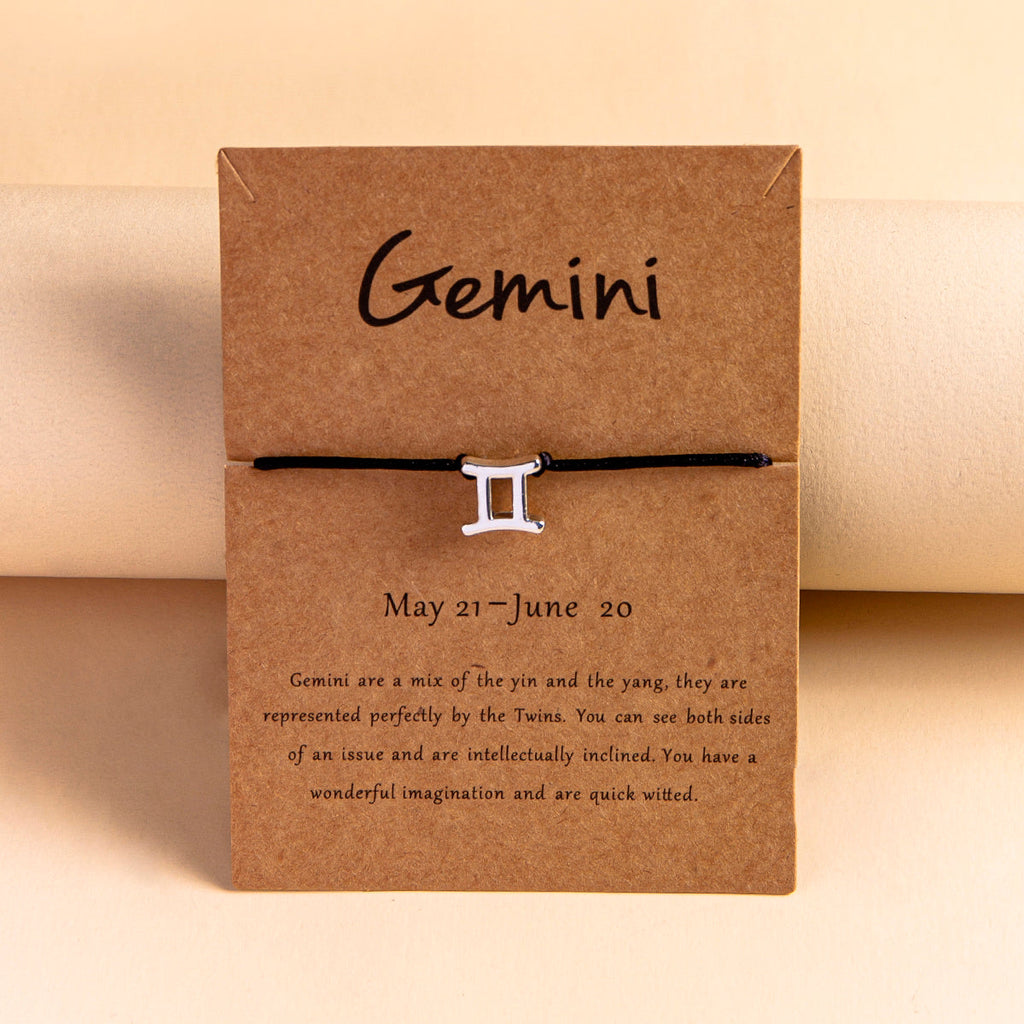12 Constellation Zodiac Sign Bracelet for Couples