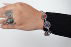 7 Chakras Sacred Geometry Bracelet - A spiritual charm bracelet with 7 gemstones