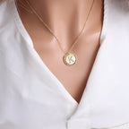 A-Z Round Necklace with Colourful Crystals