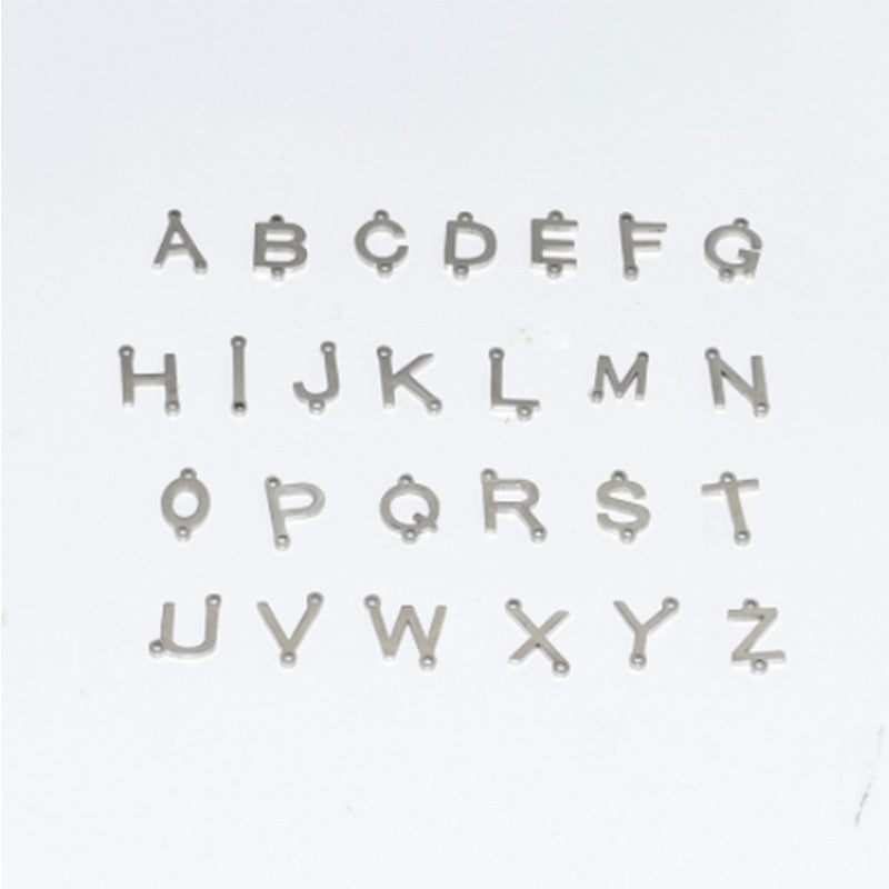 A-Z Letter Initial Snake Bone Chain Necklace