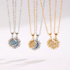2pcs Sun and Moon Magnetic Couple Necklaces