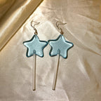 Colourful large Star Wand lollipop earrings