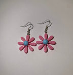 Colourful daisy flower earrings